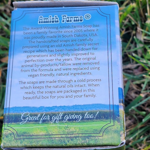 Amish Farm Handcrafted Natural Ingredients Bar Soap 6 Huge 6+ oz Bars in Box - Picture 3 of 5